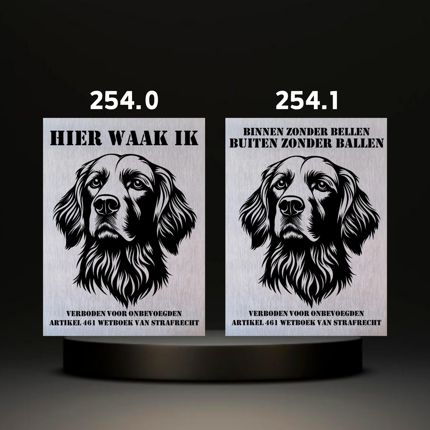 Warnschild Fertiges Design Bernhardiner, Schäferhund und Setter