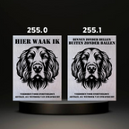 Waakbord Kant en klaar Sint bernhard & Sheepdog & Setter