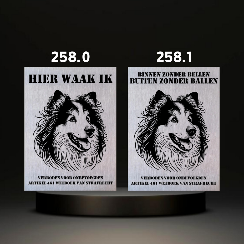 Waakbord Kant en klaar Sint bernhard & Sheepdog & Setter