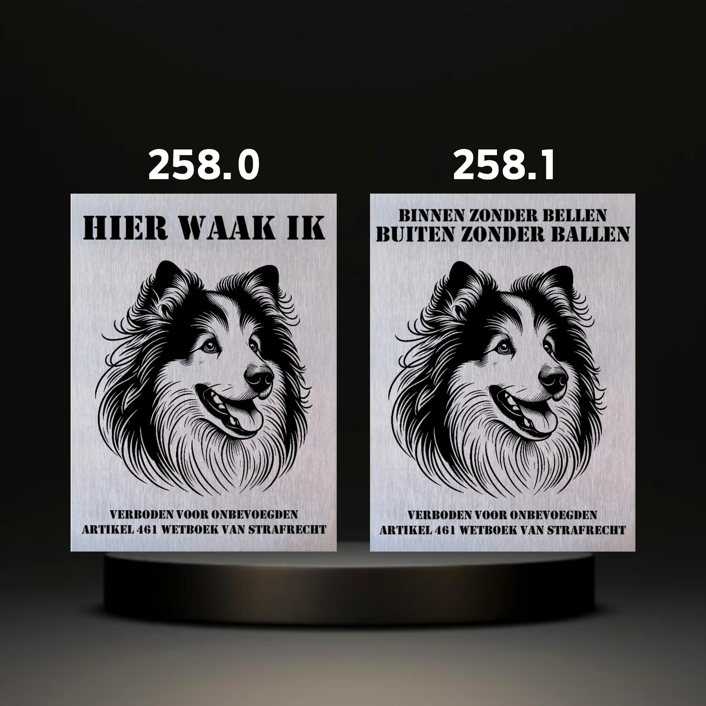 Warnschild Fertiges Design Bernhardiner, Schäferhund und Setter