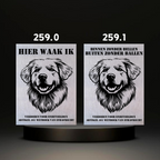 Waakbord Kant en klaar Sint bernhard & Sheepdog & Setter
