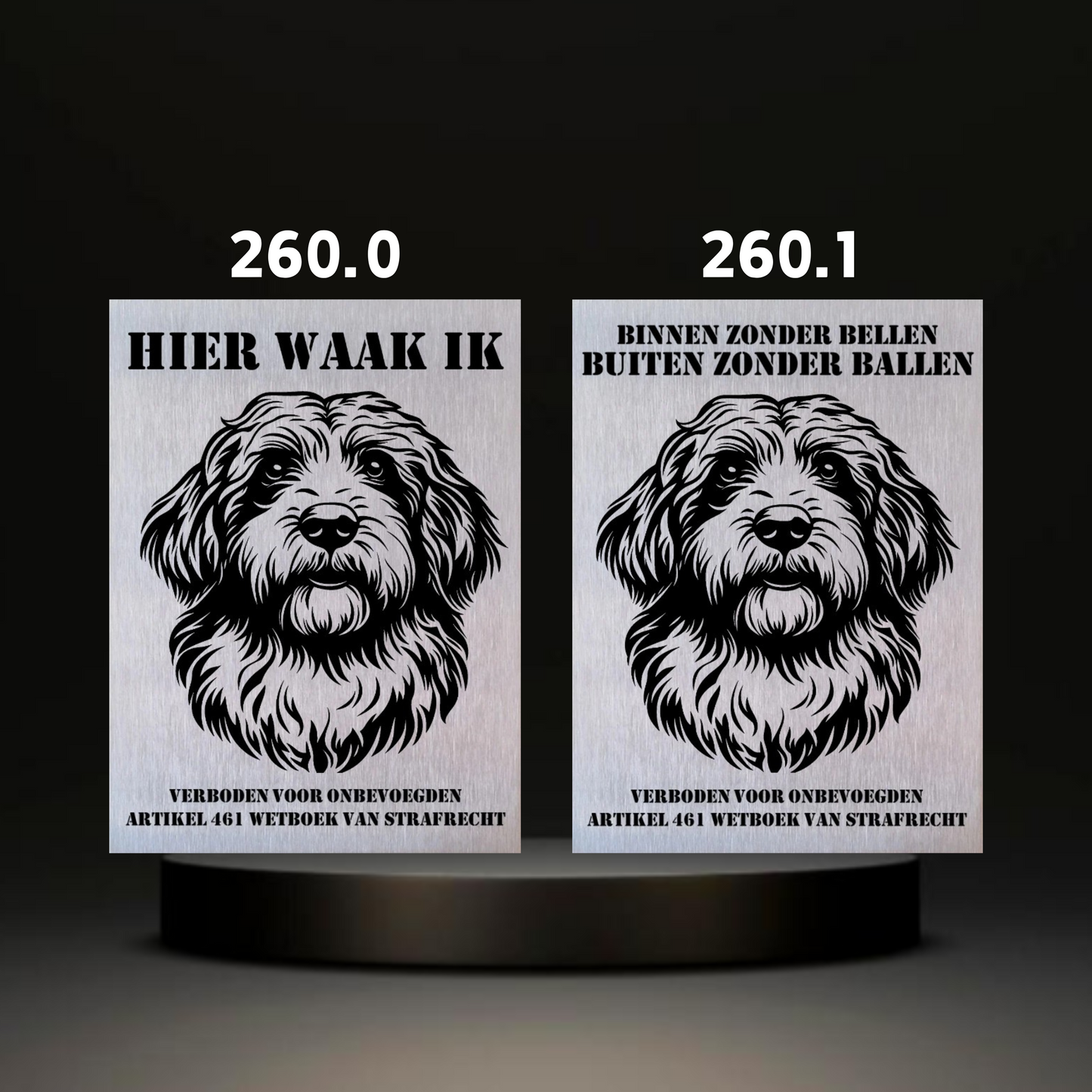 Warnschild Fertiges Design Bernhardiner, Schäferhund und Setter