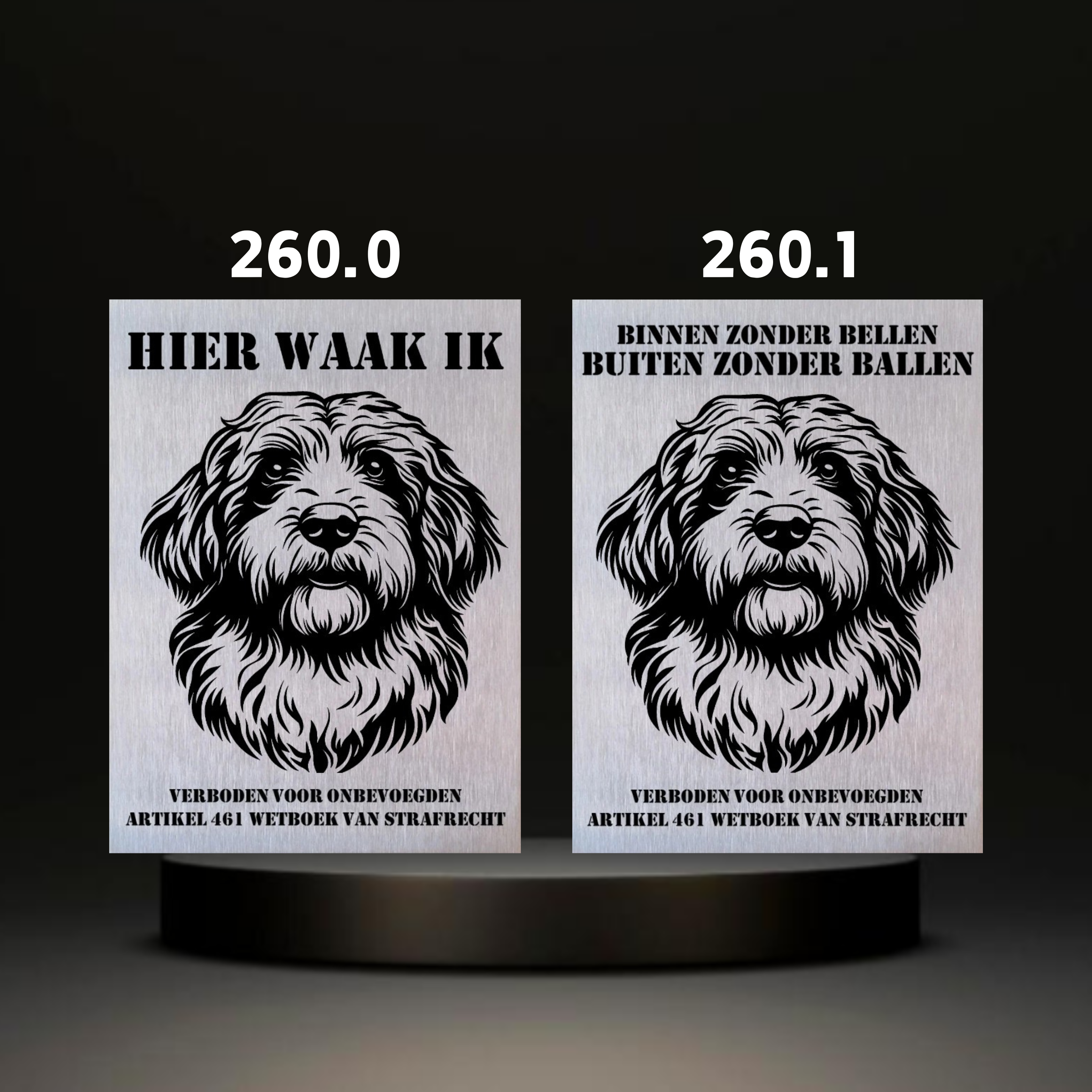 Waakbord Kant en klaar Sint bernhard & Sheepdog & Setter