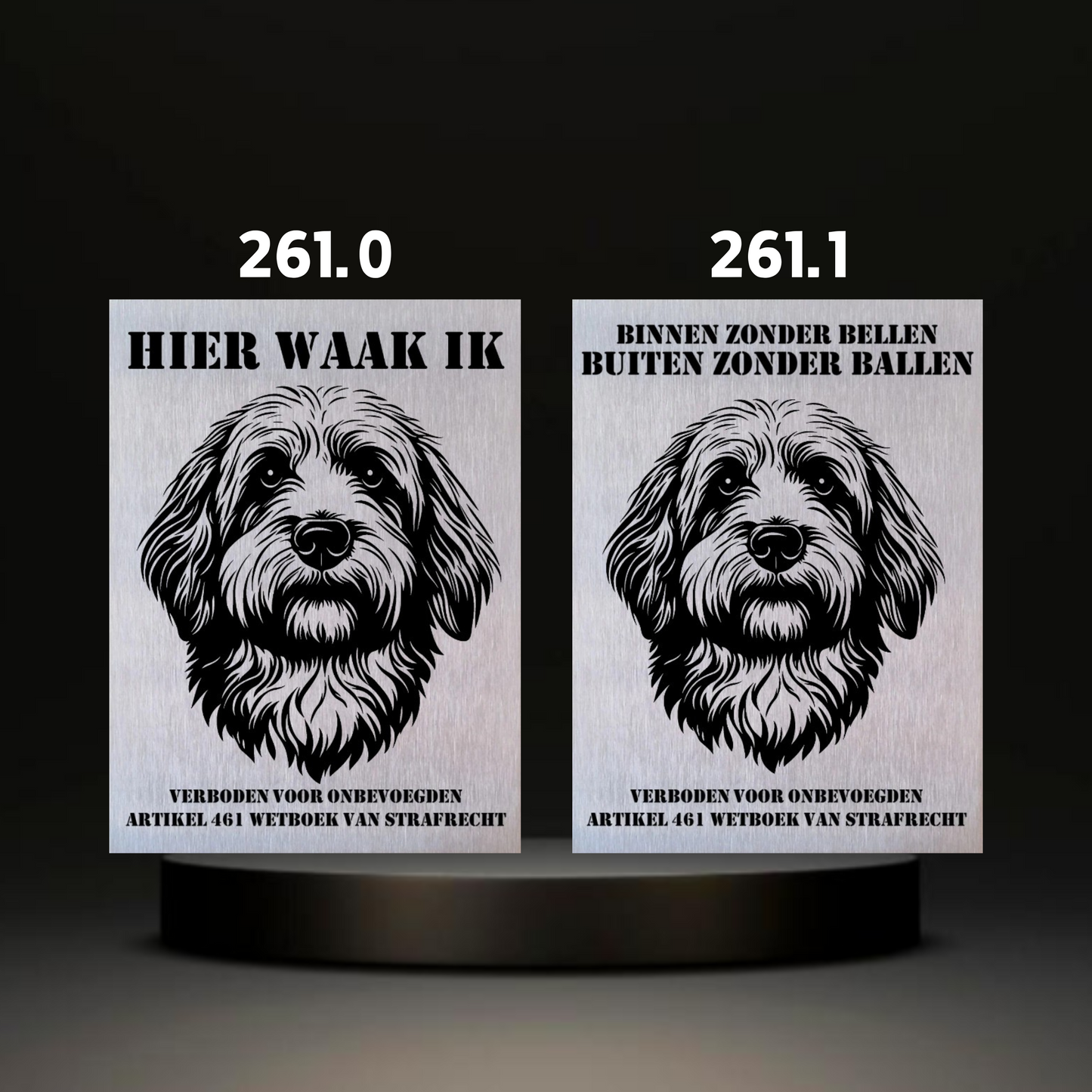 Warnschild Fertiges Design Bernhardiner, Schäferhund und Setter