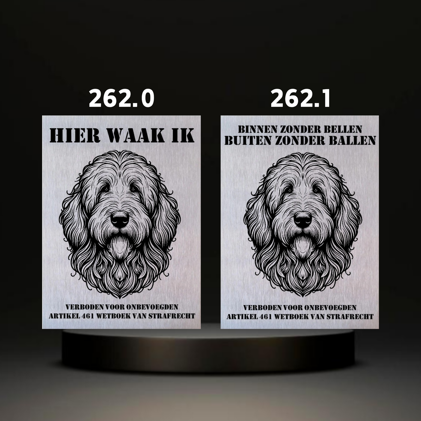 Warnschild Fertiges Design Bernhardiner, Schäferhund und Setter