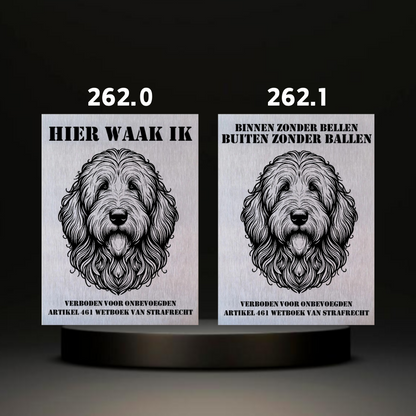 Warnschild Fertiges Design Bernhardiner, Schäferhund und Setter
