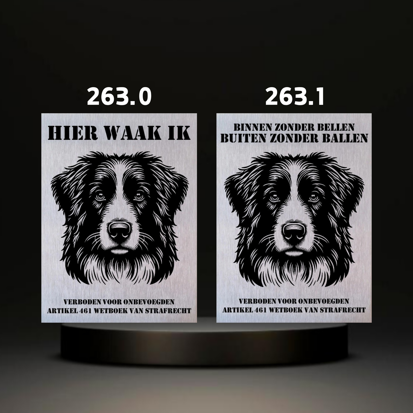 Warnschild Fertiges Design Bernhardiner, Schäferhund und Setter