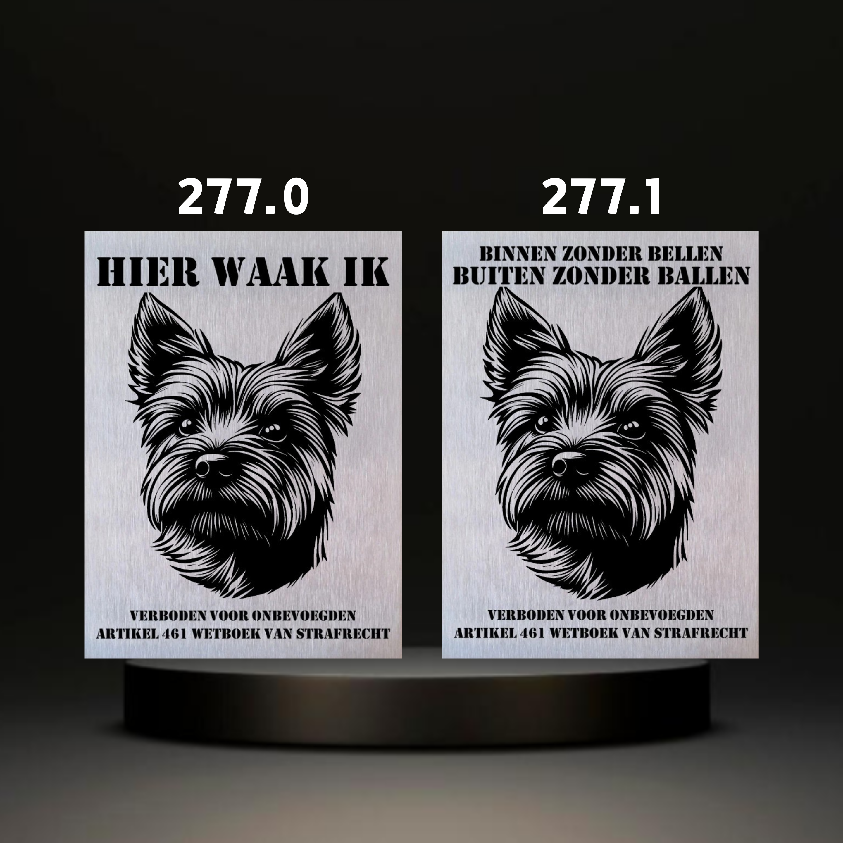 Waakbord Kant en klaar Terriërs & Teckel