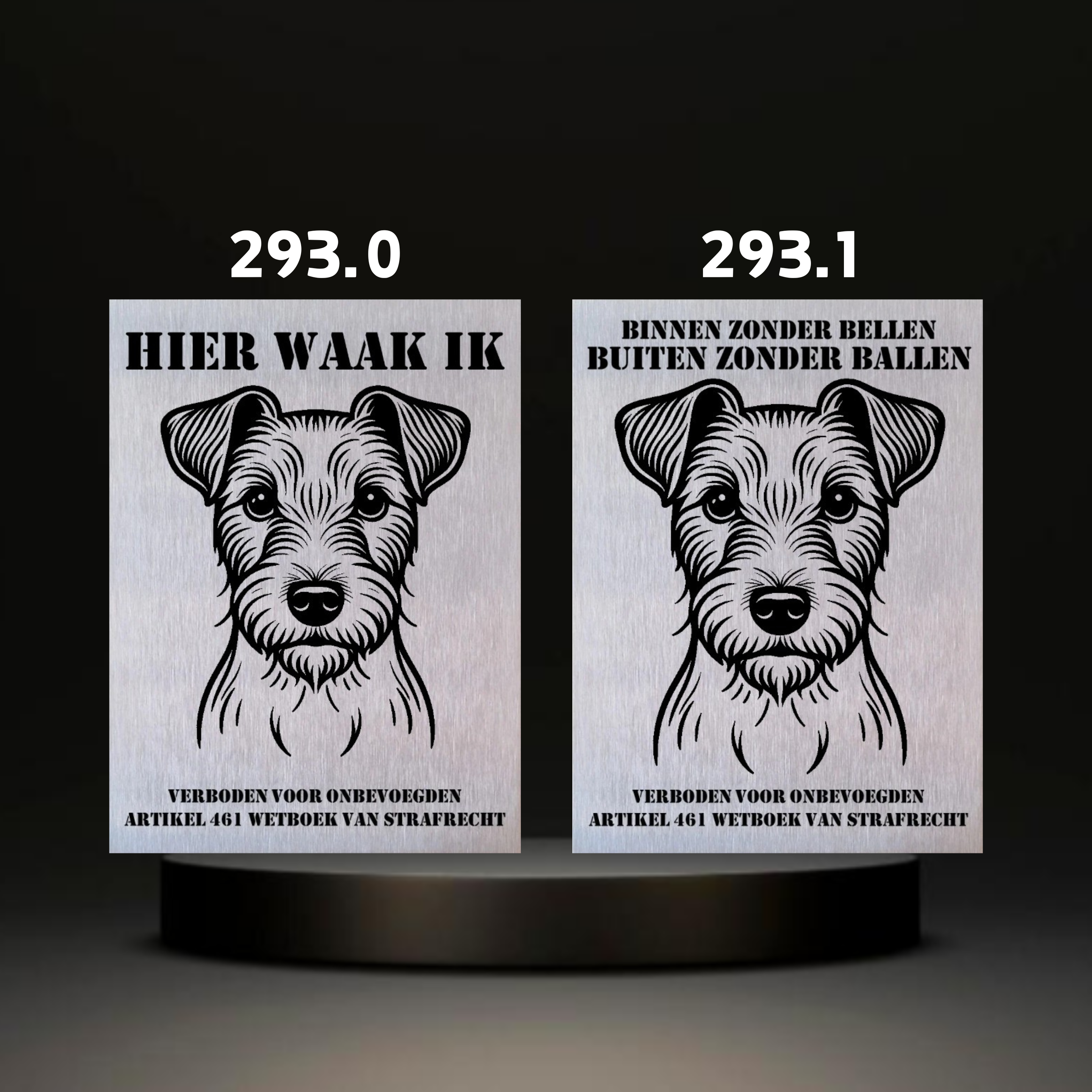 Waakbord Kant en klaar Terriërs & Teckel