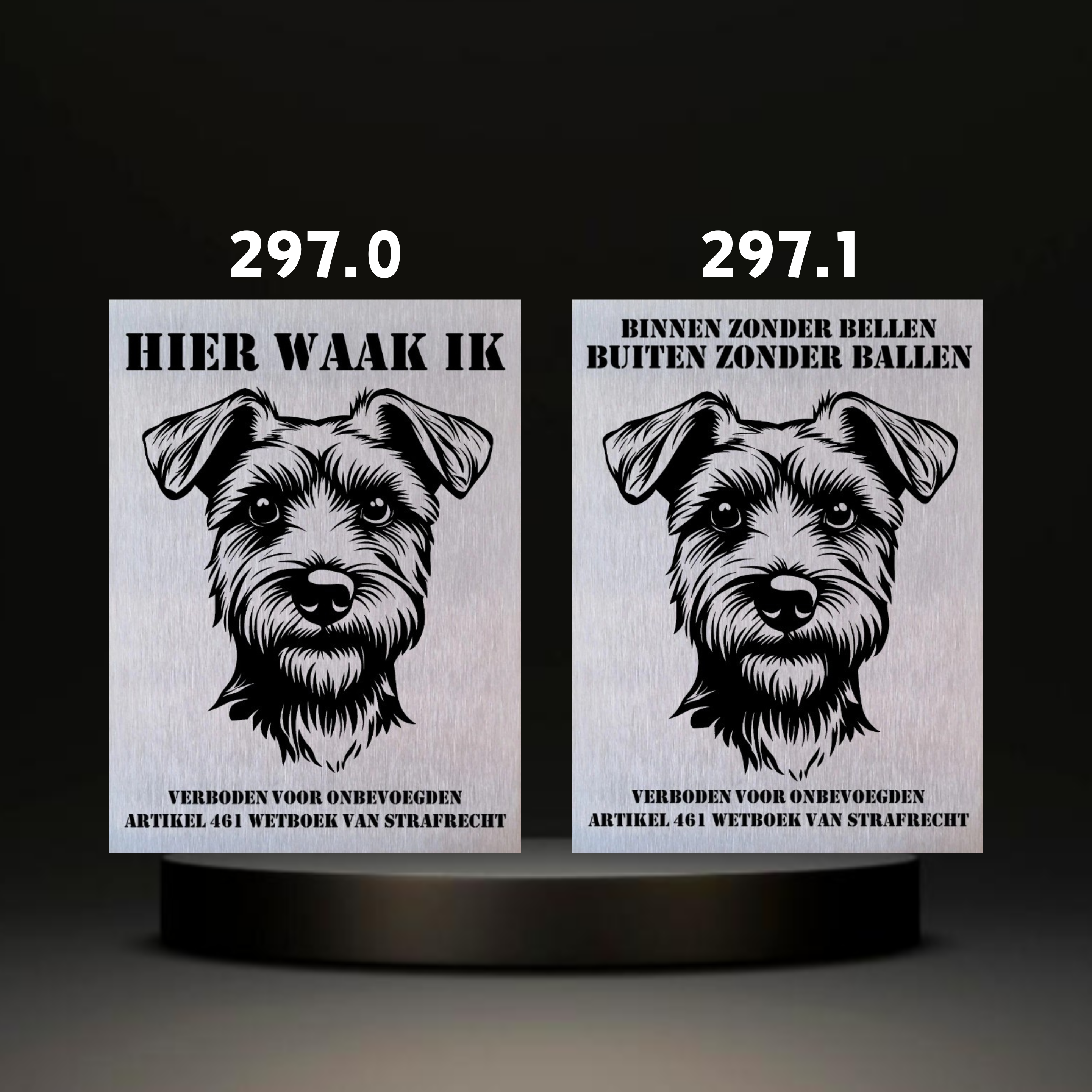 Waakbord Kant en klaar Terriërs & Teckel