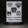 Waakbord Kant en klaar Malthees & Leeuwhondje & Chihuahua & Keeshond