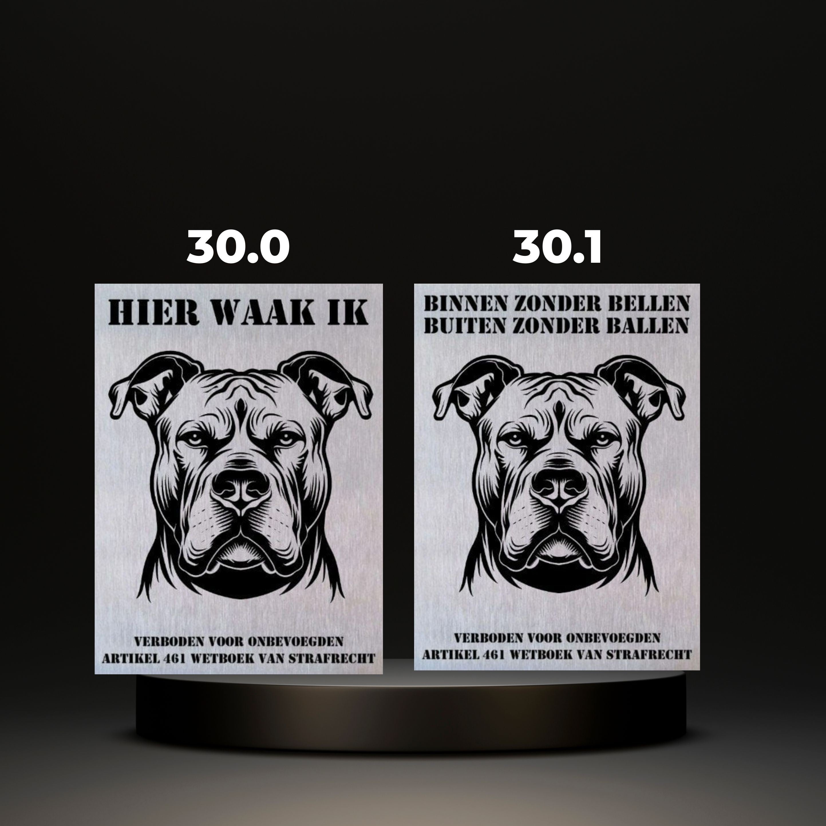 Waakbord Kant en klaar Bulldog & Bully & Boxer & Pittbull & Stafford