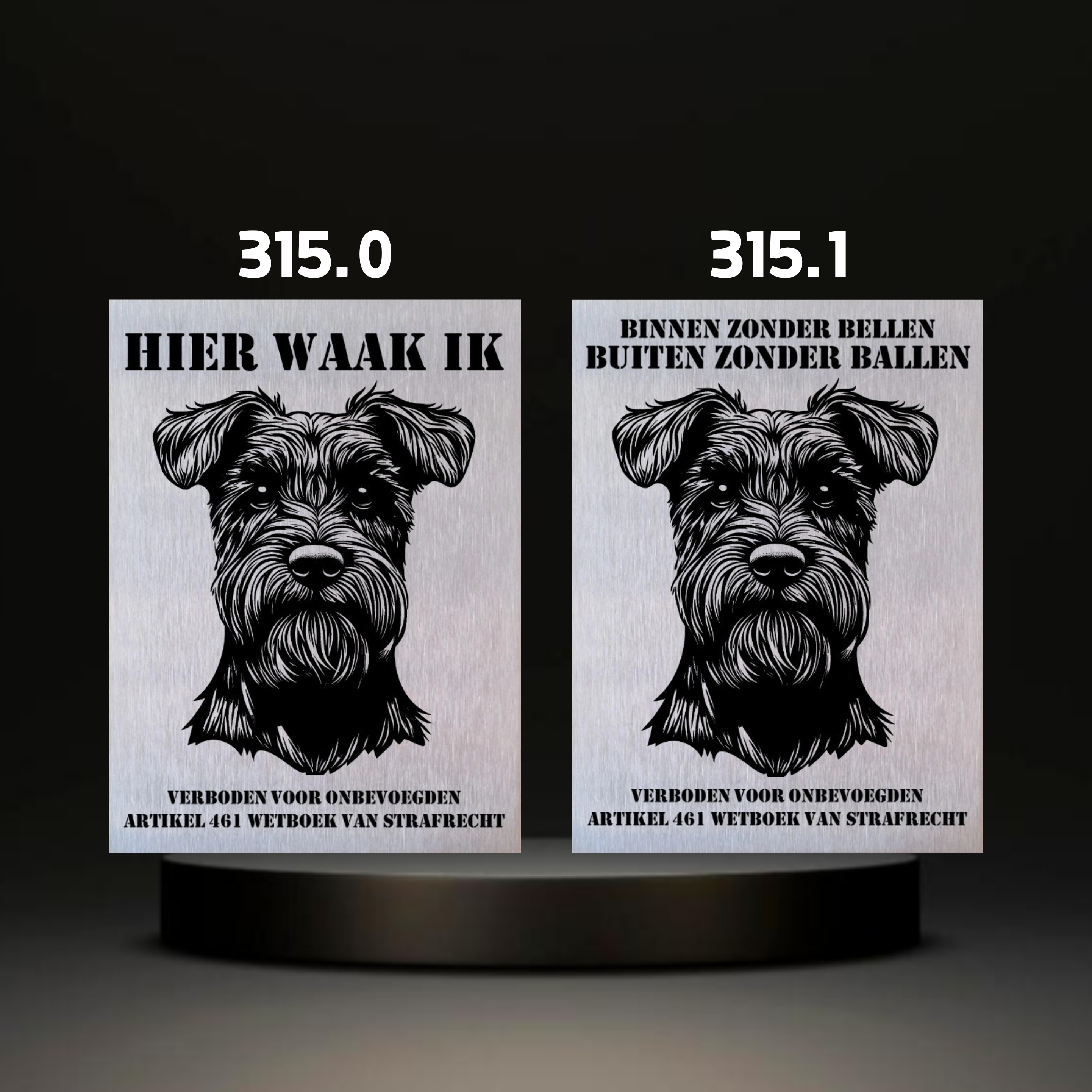 Waakbord Kant en klaar Terriërs & Teckel
