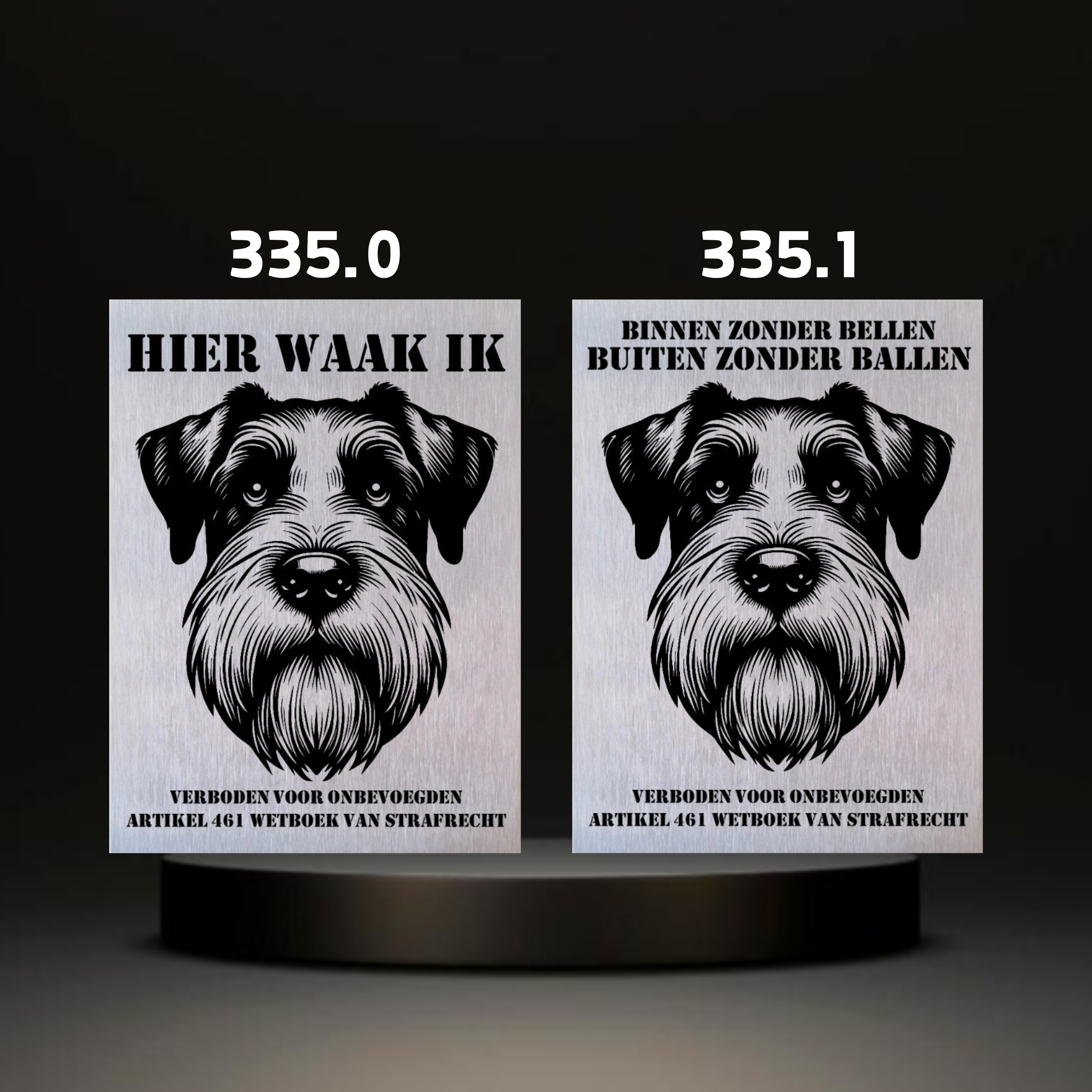 Waakbord Kant en klaar Terriërs & Teckel