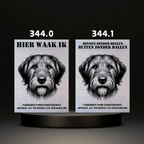 Waakbord Kant en klaar Windhond & Waterhond & Otterhond & Markiesje & Poedel