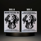 Waakbord Kant en klaar Windhond & Waterhond & Otterhond & Markiesje & Poedel