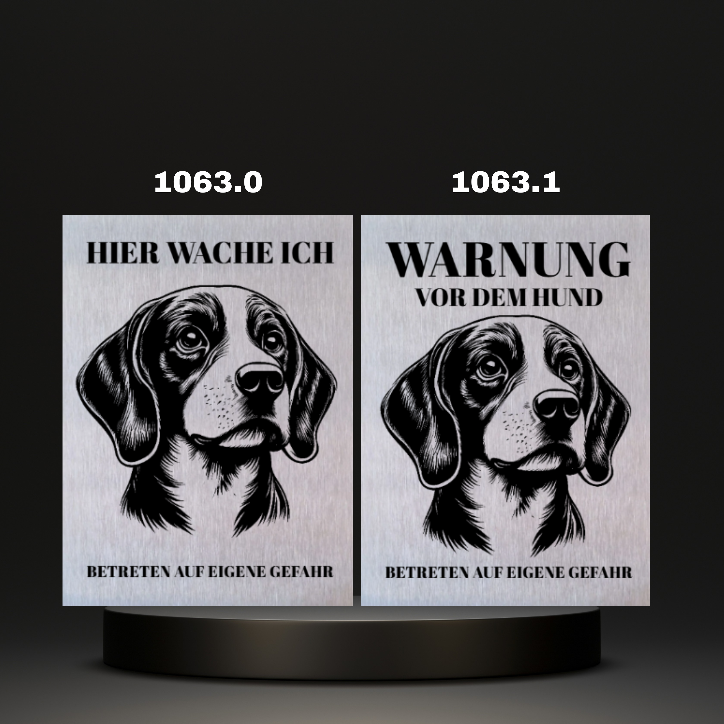 Warnshild Fertiges Design Doodle & Dalmatiner & Beagle & Leopard & Chowchow