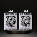 Waakbord Kant en klaar Bulldog & Bully & Boxer & Pittbull & Stafford