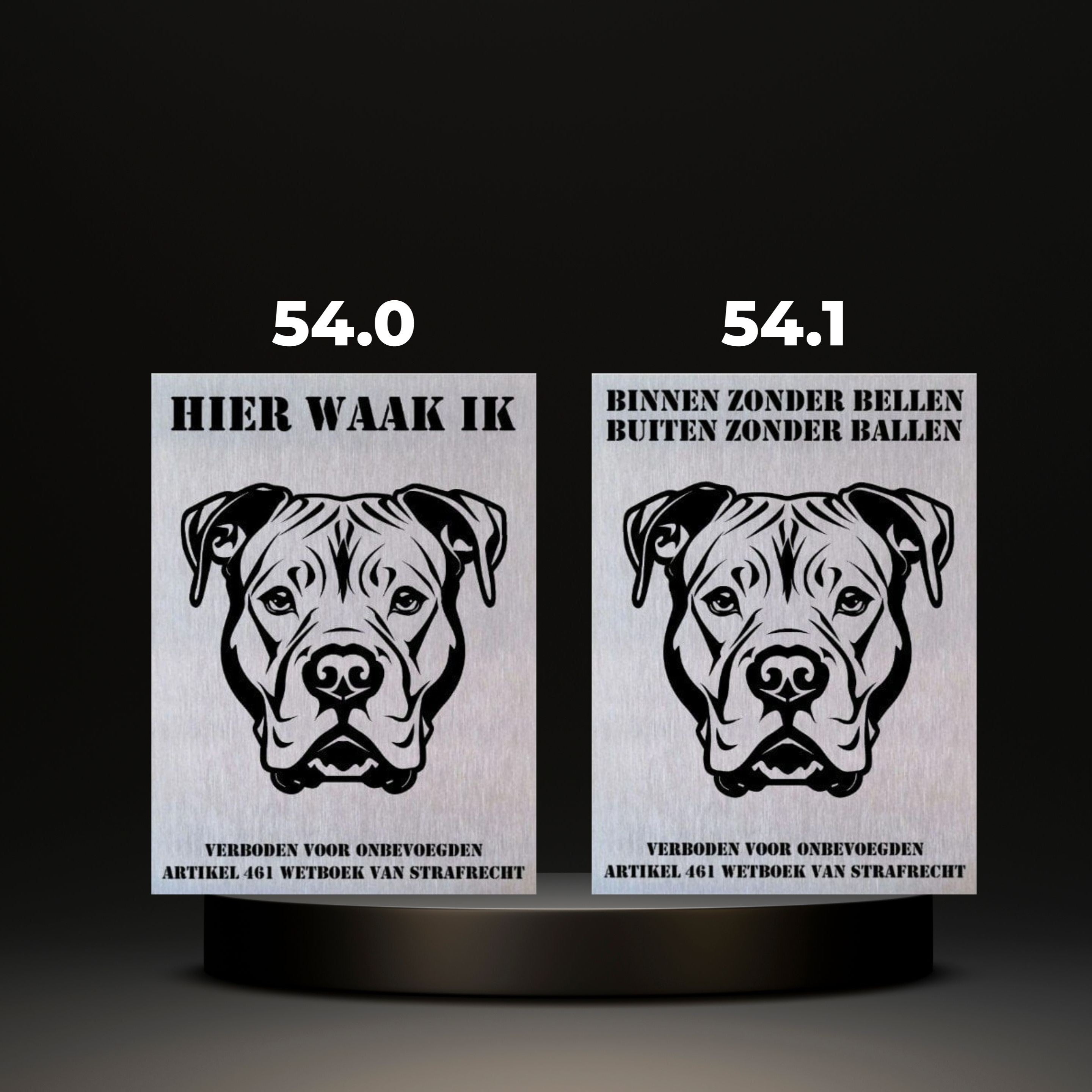 Waakbord Kant en klaar Bulldog & Bully & Boxer & Pittbull & Stafford