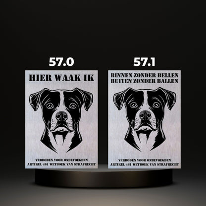 Waakbord Kant en klaar Bulldog & Bully & Boxer & Pittbull & Stafford