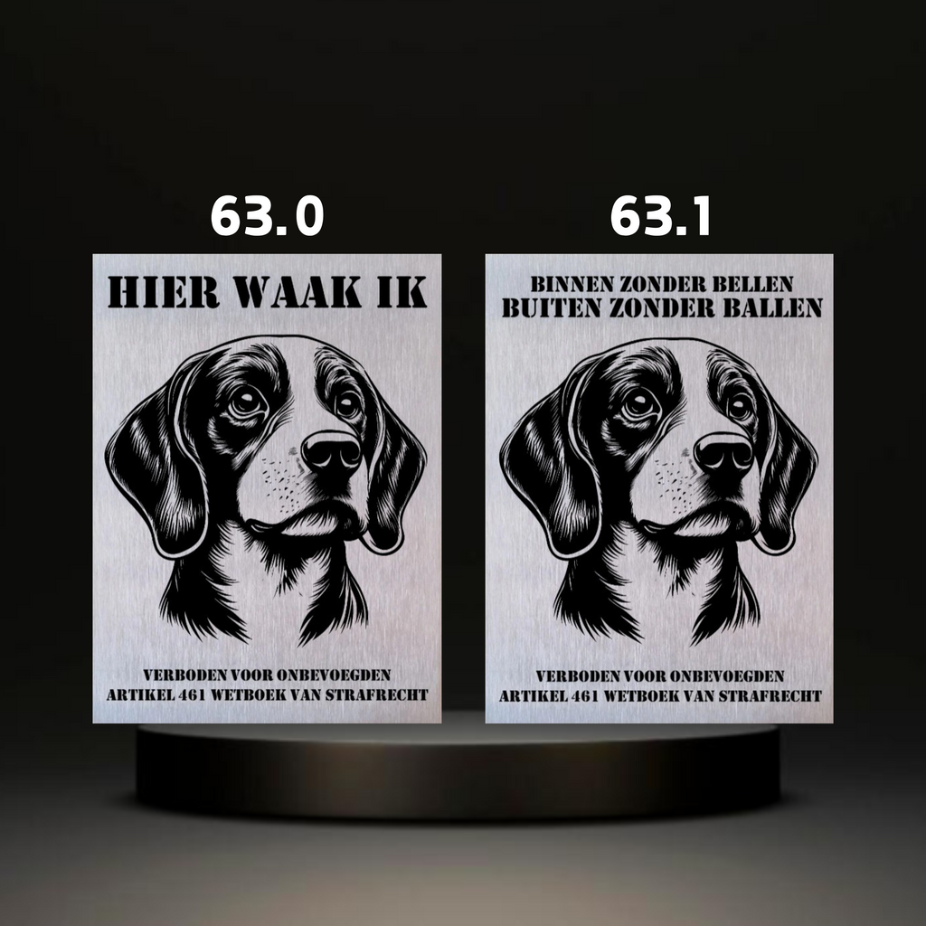 Waakbord Kant en klaar Doodle & Dalmatier & Beagle & Leopard & Chowchow