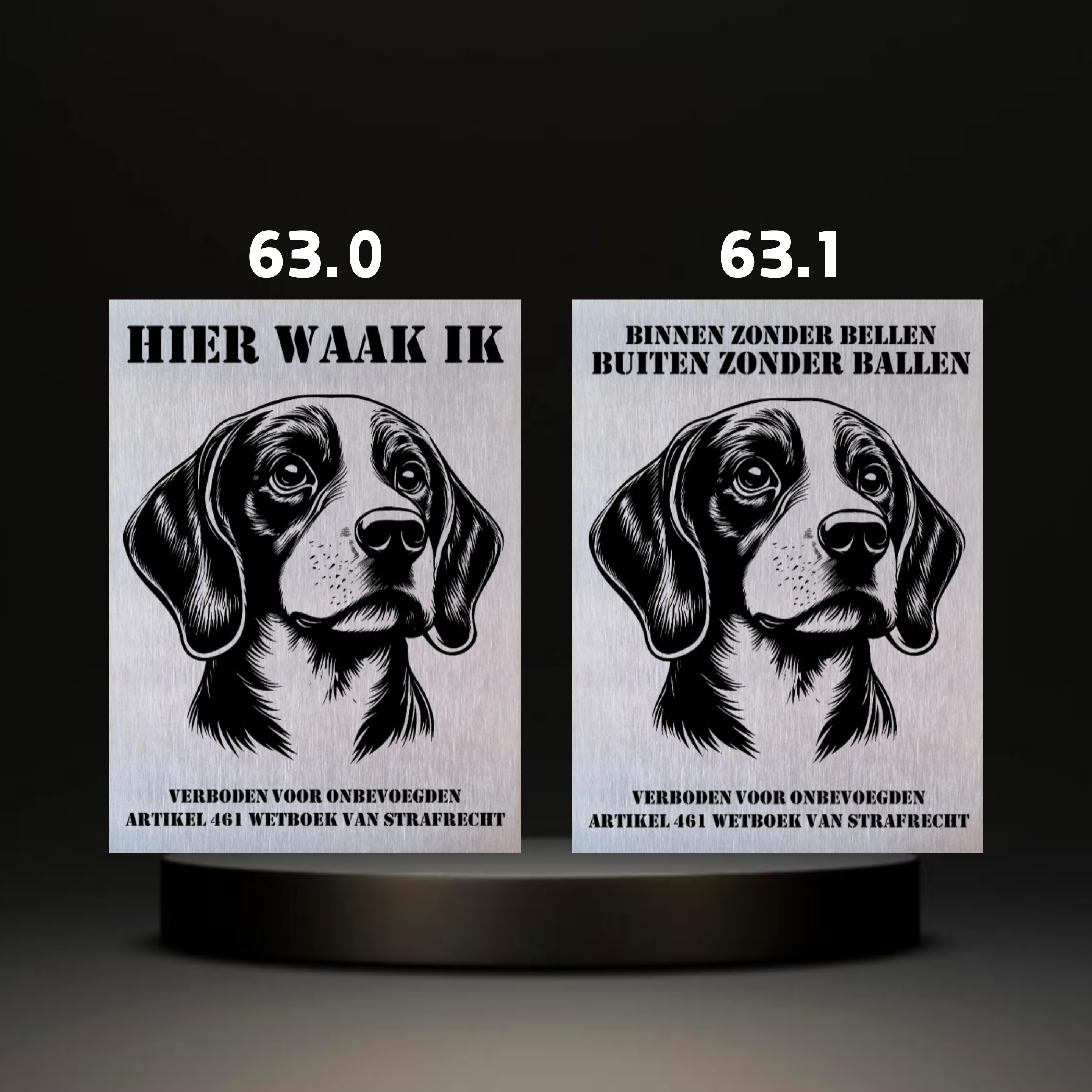 Waakbord Kant en klaar Doodle & Dalmatier & Beagle & Leopard & Chowchow