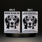 Waakbord Kant en klaar Doodle & Dalmatier & Beagle & Leopard & Chowchow