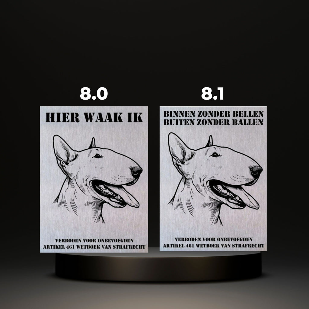 Waakbord Kant en klaar Bulldog & Bully & Boxer & Pittbull & Stafford
