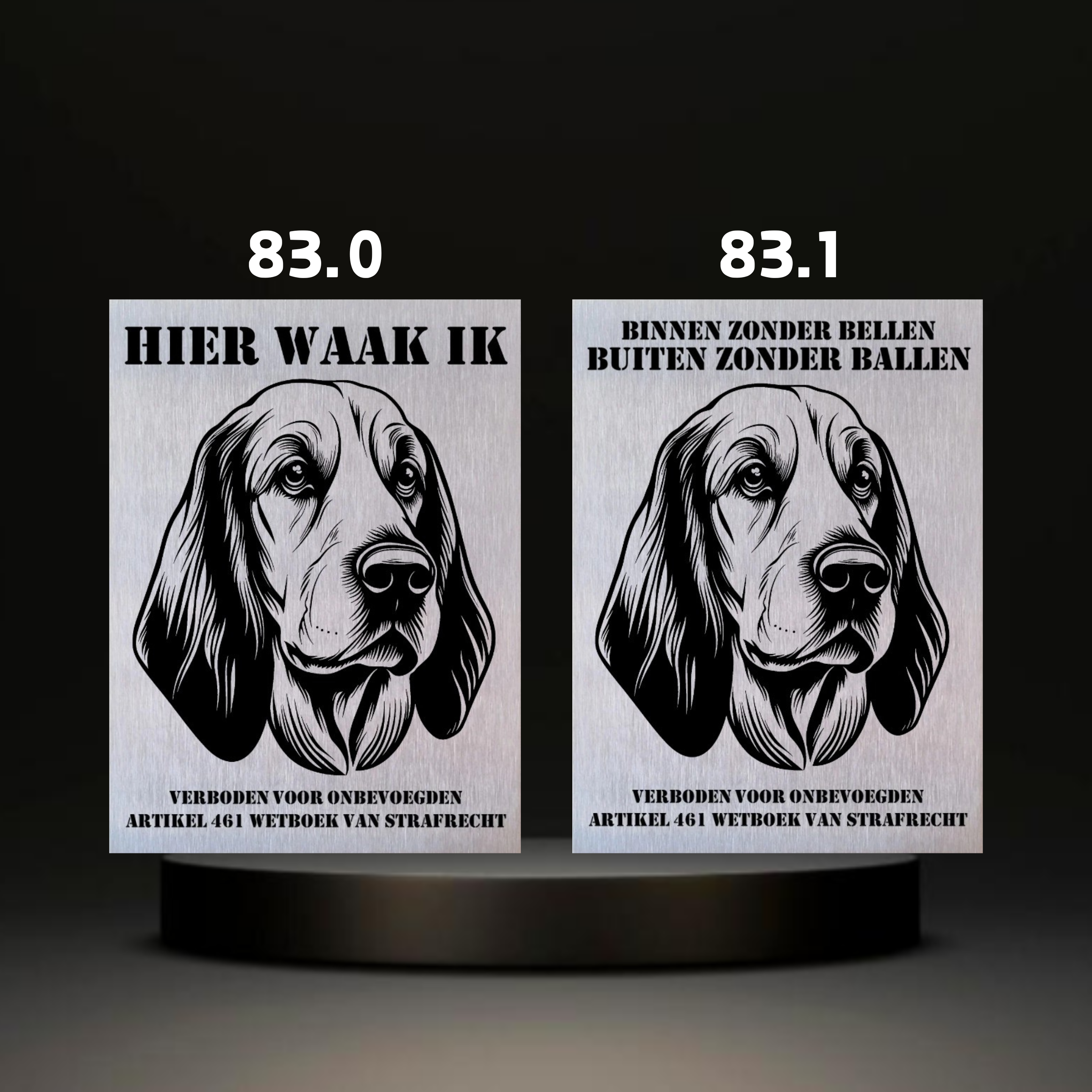 Waakbord Kant en klaar Eskimo & Spaniel & Fox & Basset