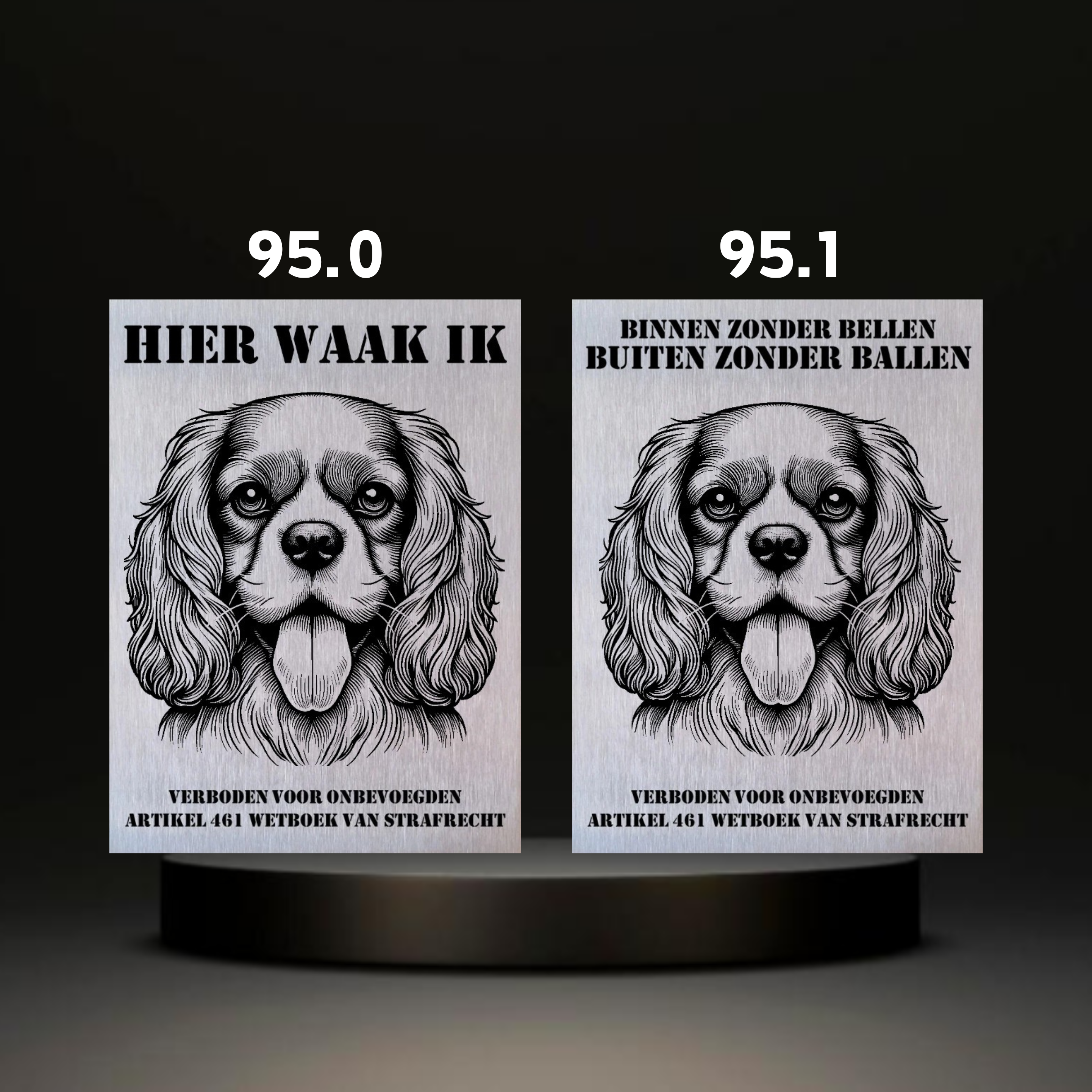 Waakbord Kant en klaar Eskimo & Spaniel & Fox & Basset