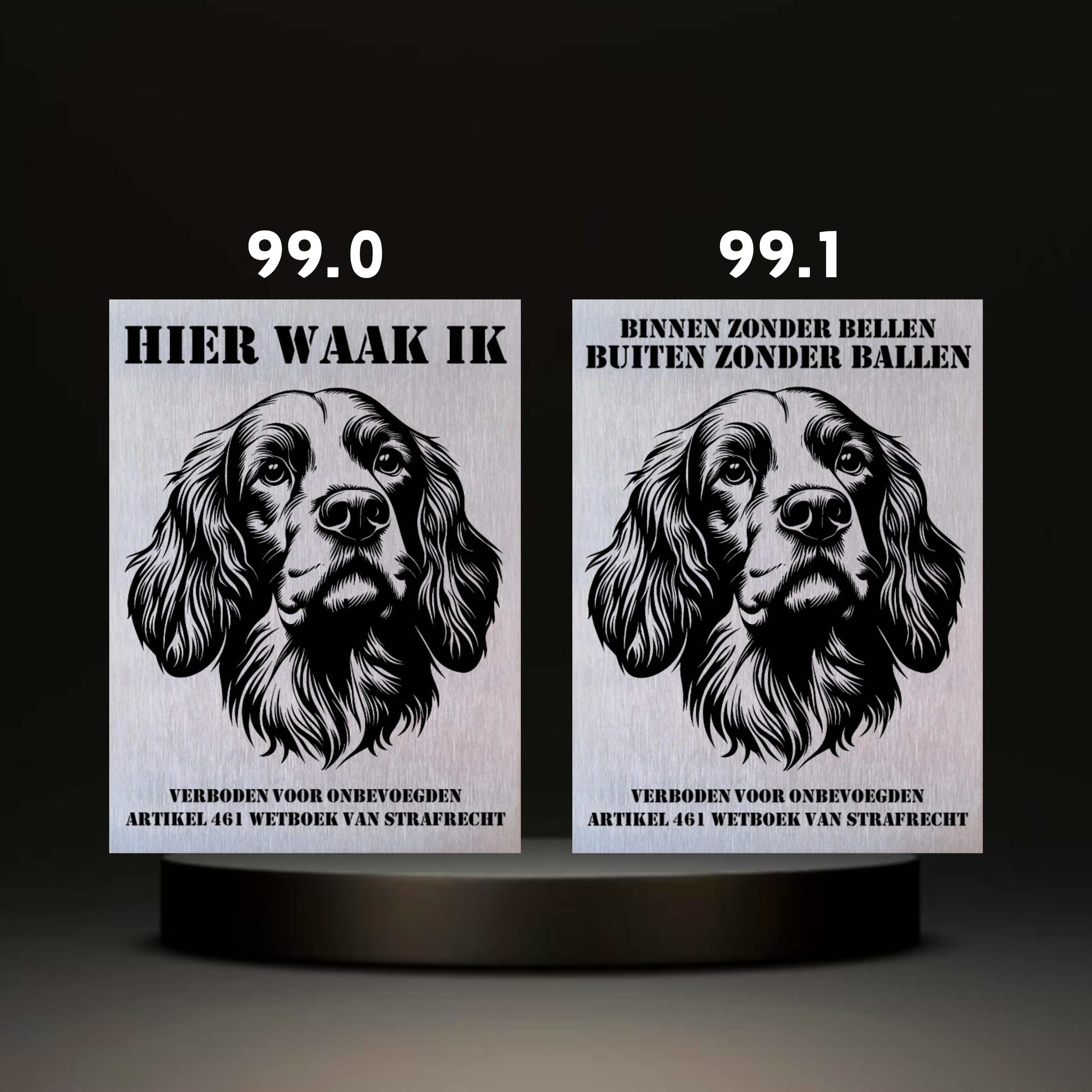 Waakbord Kant en klaar Eskimo & Spaniel & Fox & Basset
