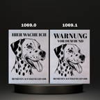 Warnshild Fertiges Design Doodle & Dalmatiner & Beagle & Leopard & Chowchow