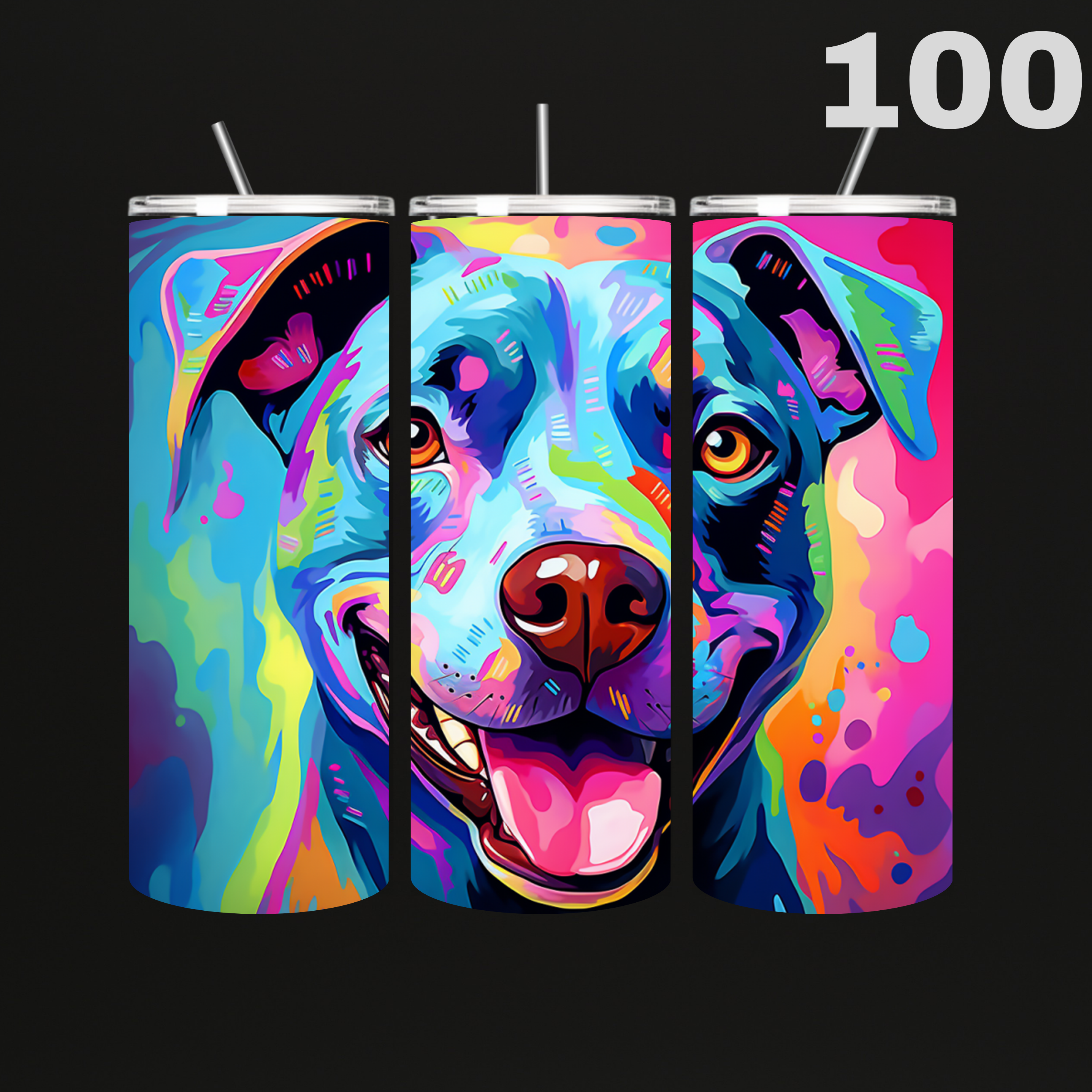 Tumbler Hond Aquarel