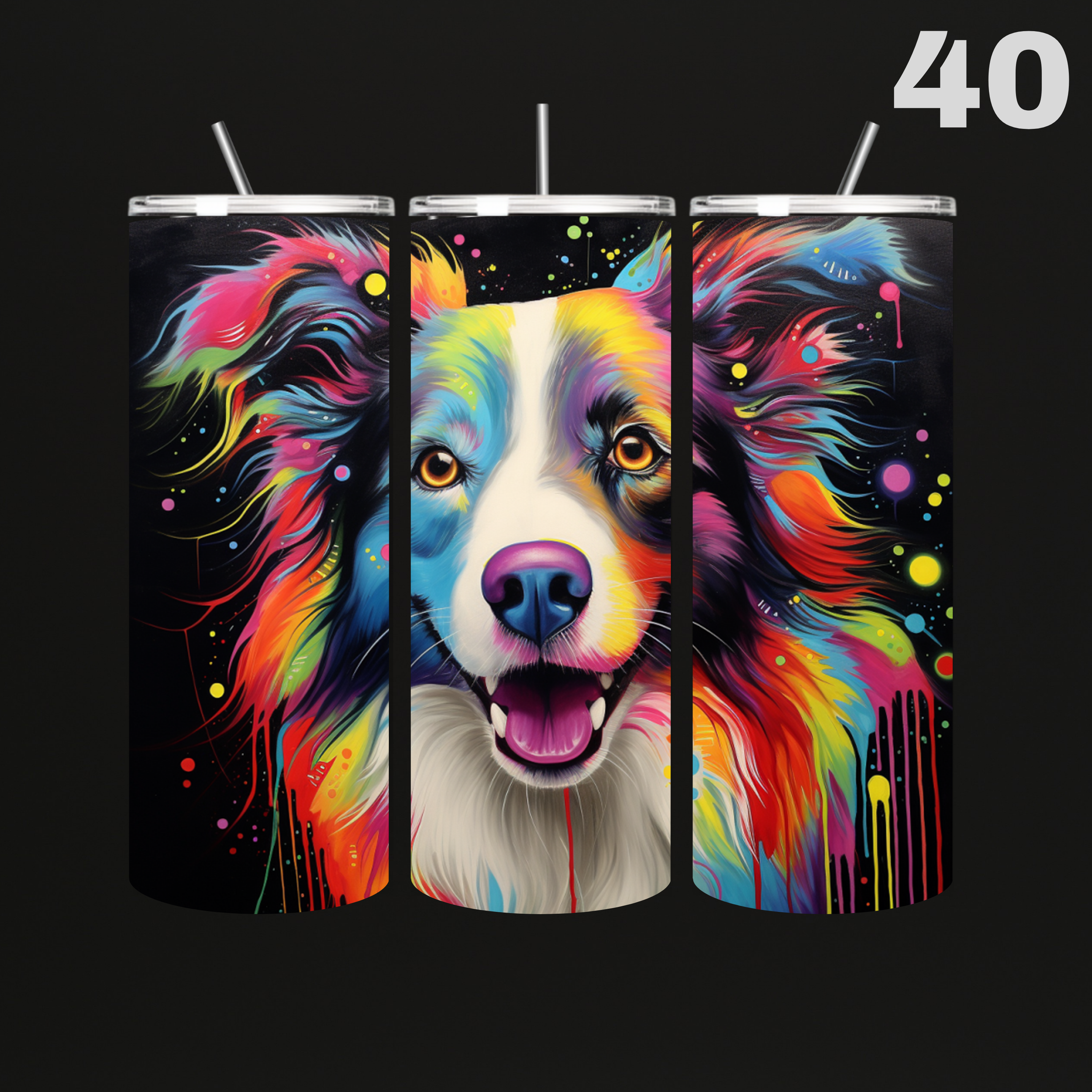 Tumbler Hond Aquarel