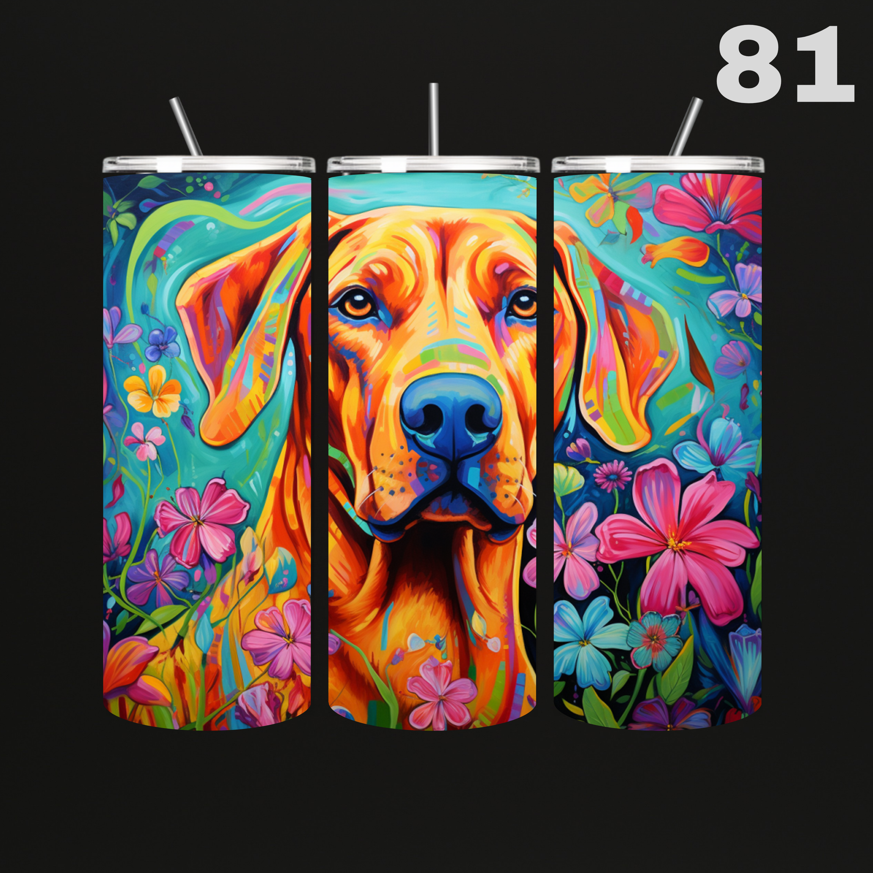 Tumbler Hond Aquarel