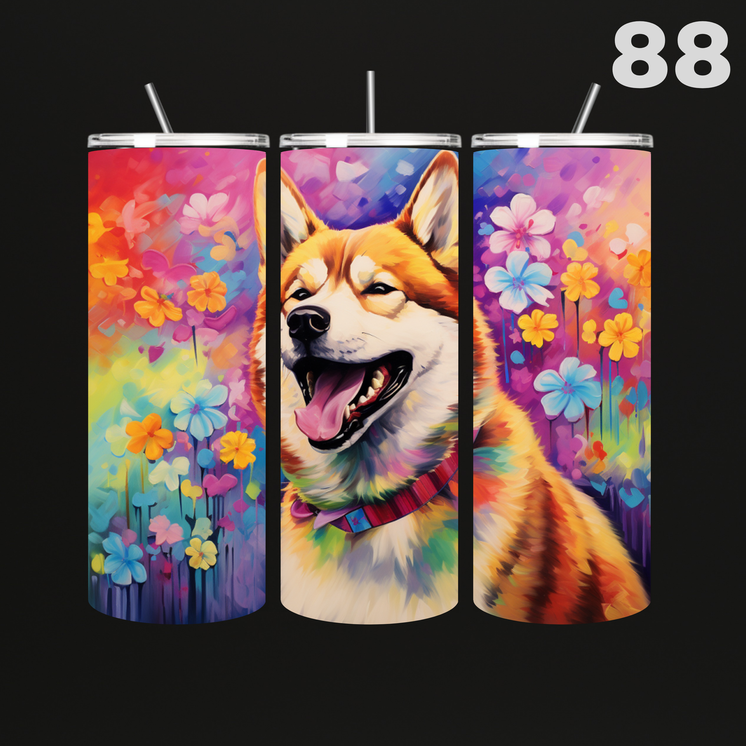 Tumbler Hond Aquarel