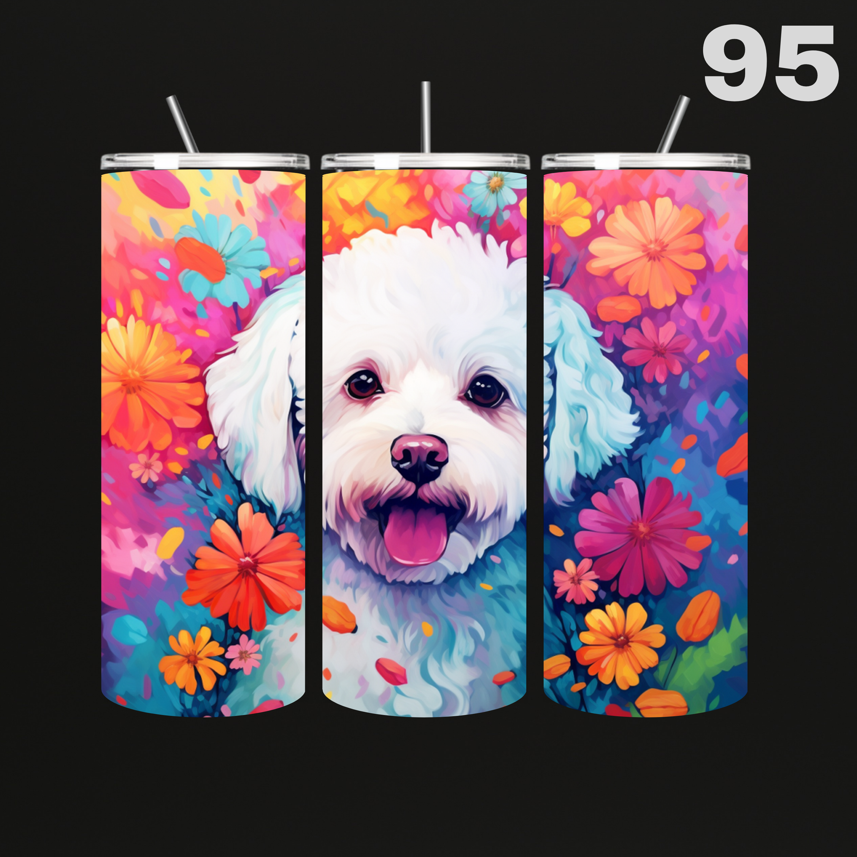 Tumbler Hond Aquarel