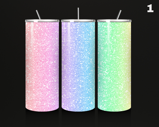 Tumbler Glitter (evt. met naam)