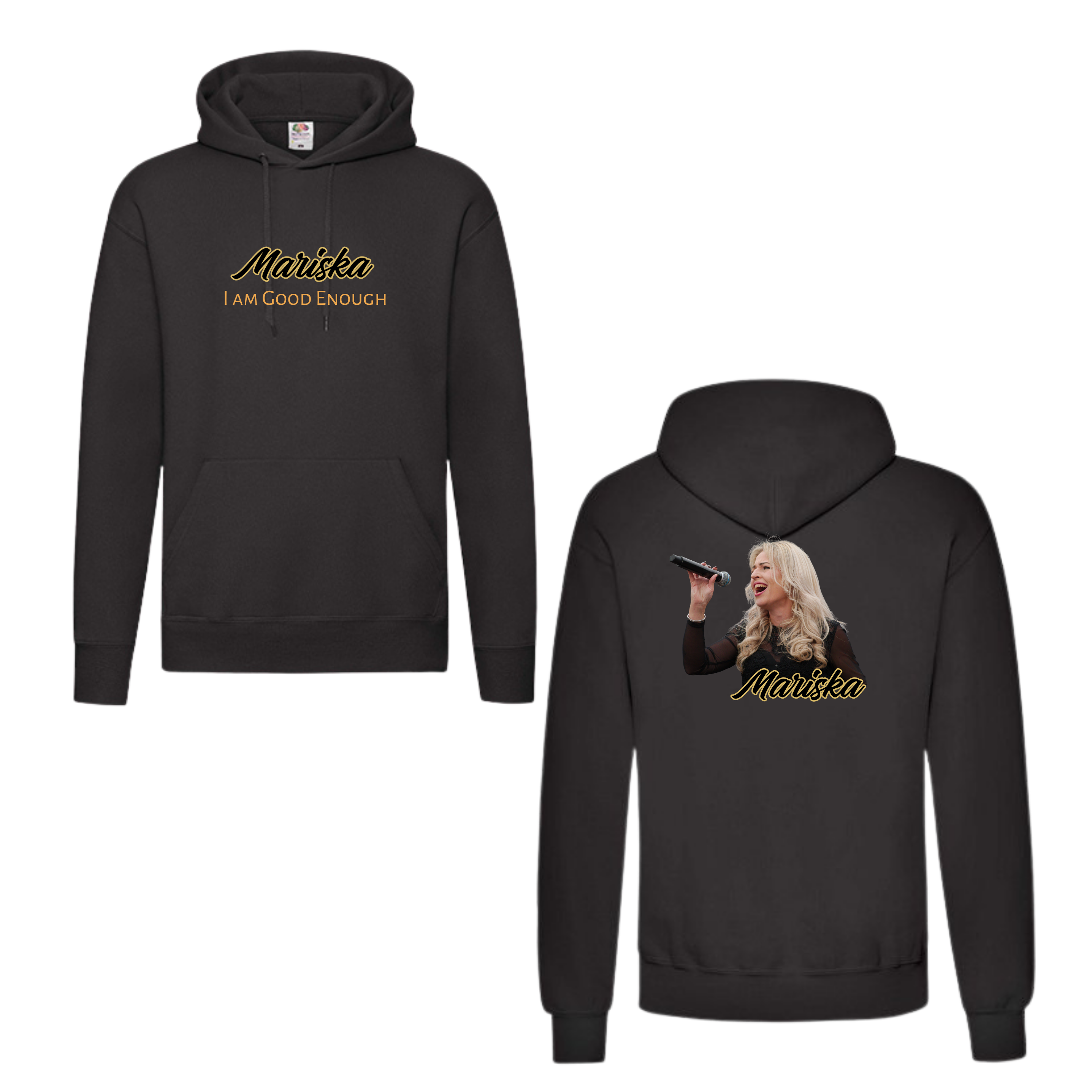 Mariska Hoodie "I am Good Enough" zwart