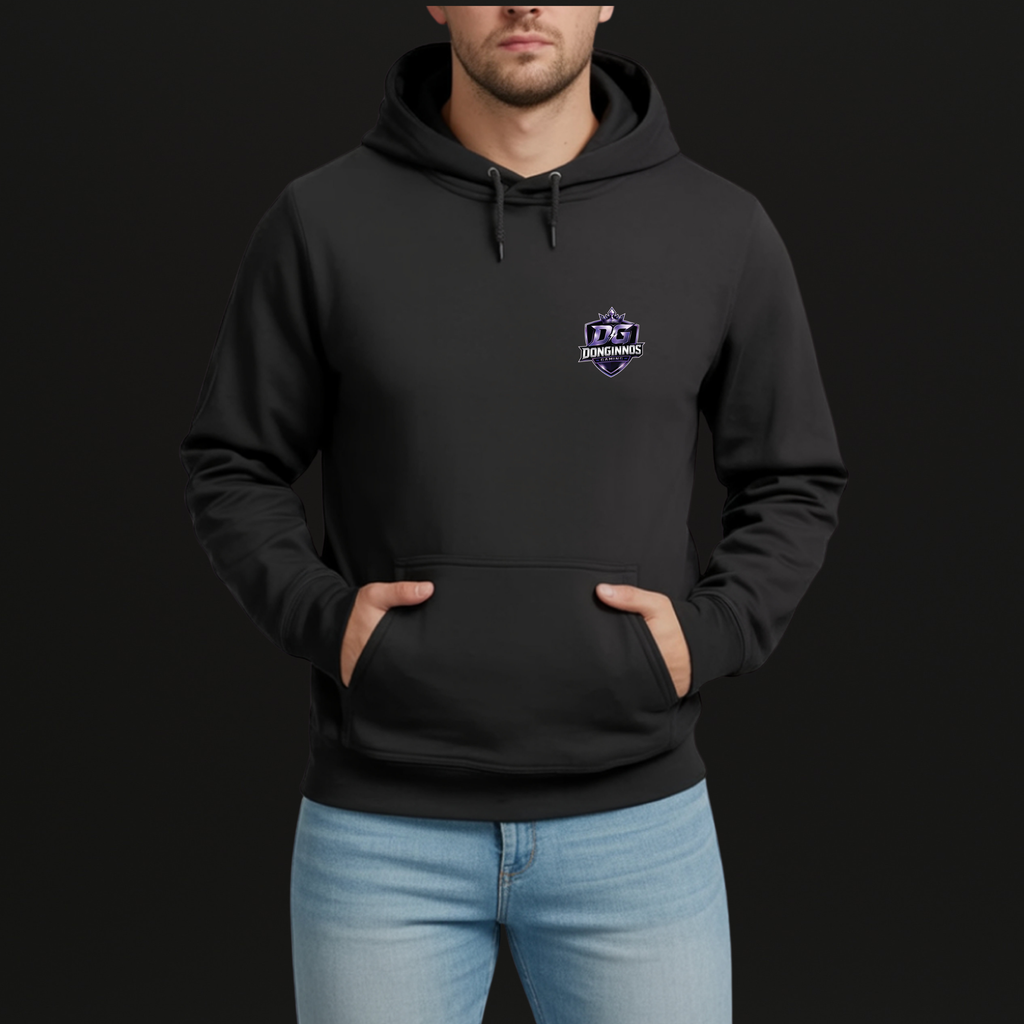 DonGinnos Hoodie Zwart (Borstlogo en Rug)