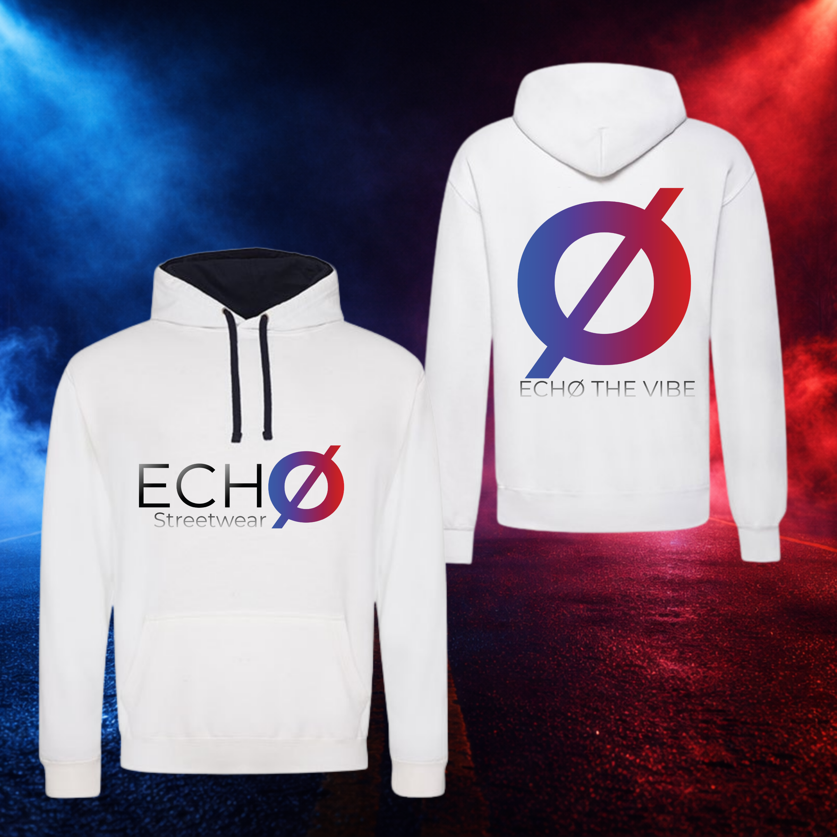 EchØ Streetwear Hoodie Wit