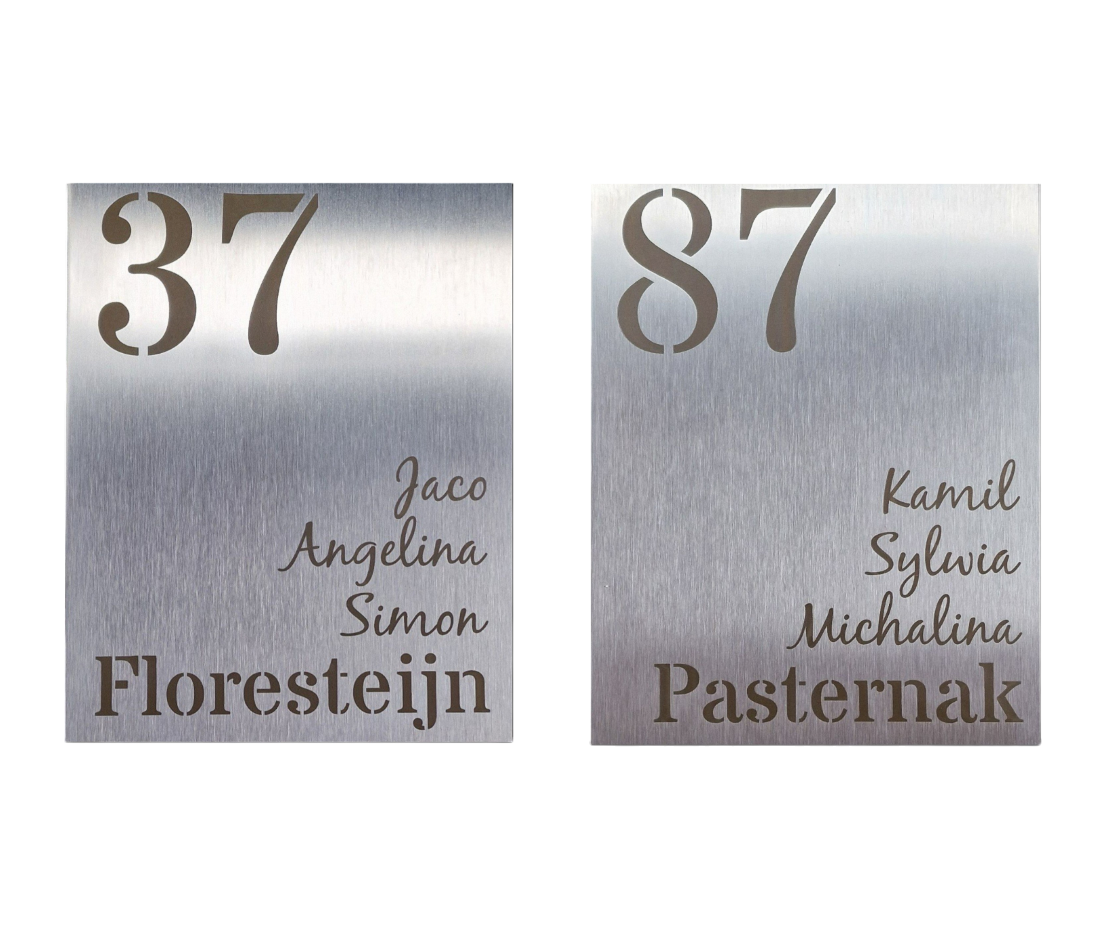 Naam & Huisnummer bord