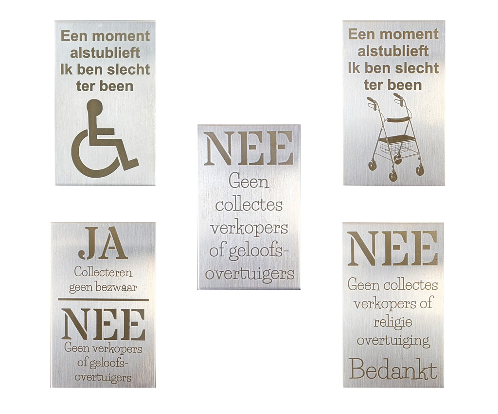 Deurbel Bordjes