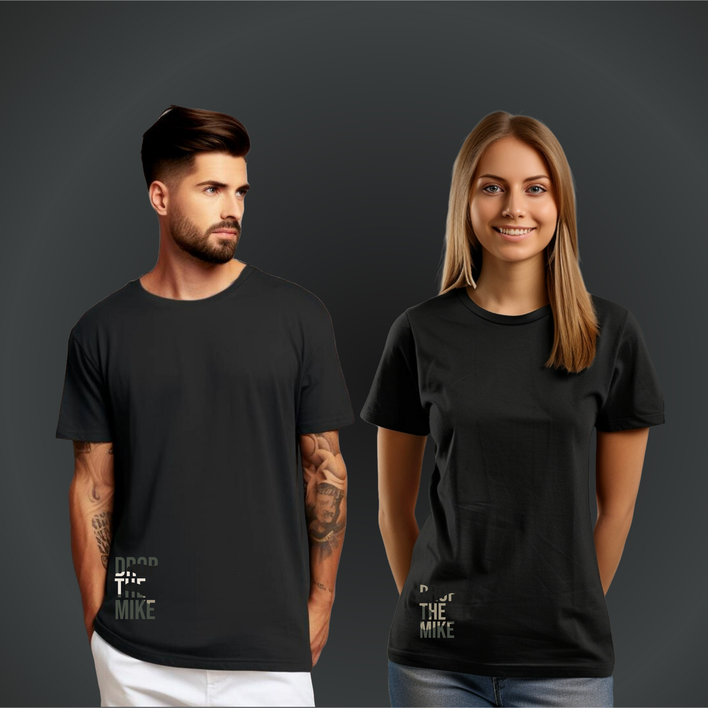 Drop The Mike - Super Premium T-shirt Uniek & Exclusief (Droparmy Broekzak)