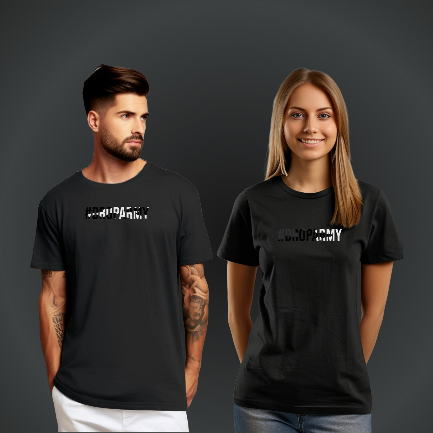 Drop The Mike - Super Premium T-shirt Uniek & Exclusief (Droparmy Borst)