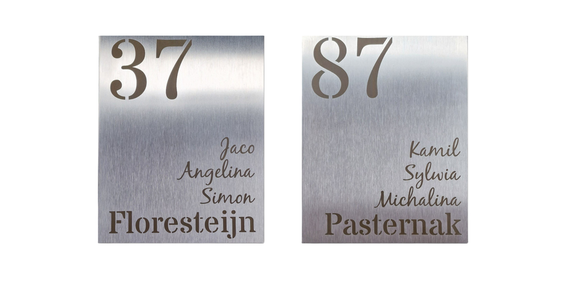 Naam & Huisnummer bord