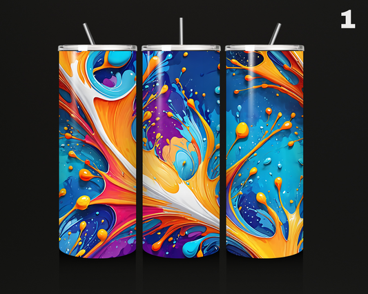 Tumbler Splash (evt. met naam)