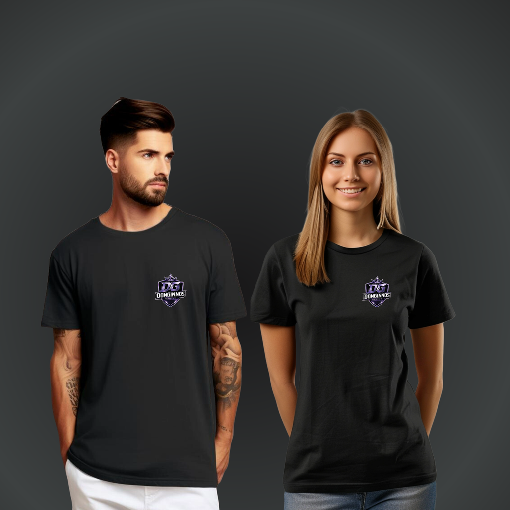 DonGinnos Tshirt Zwart (alleen borstlogo klein)