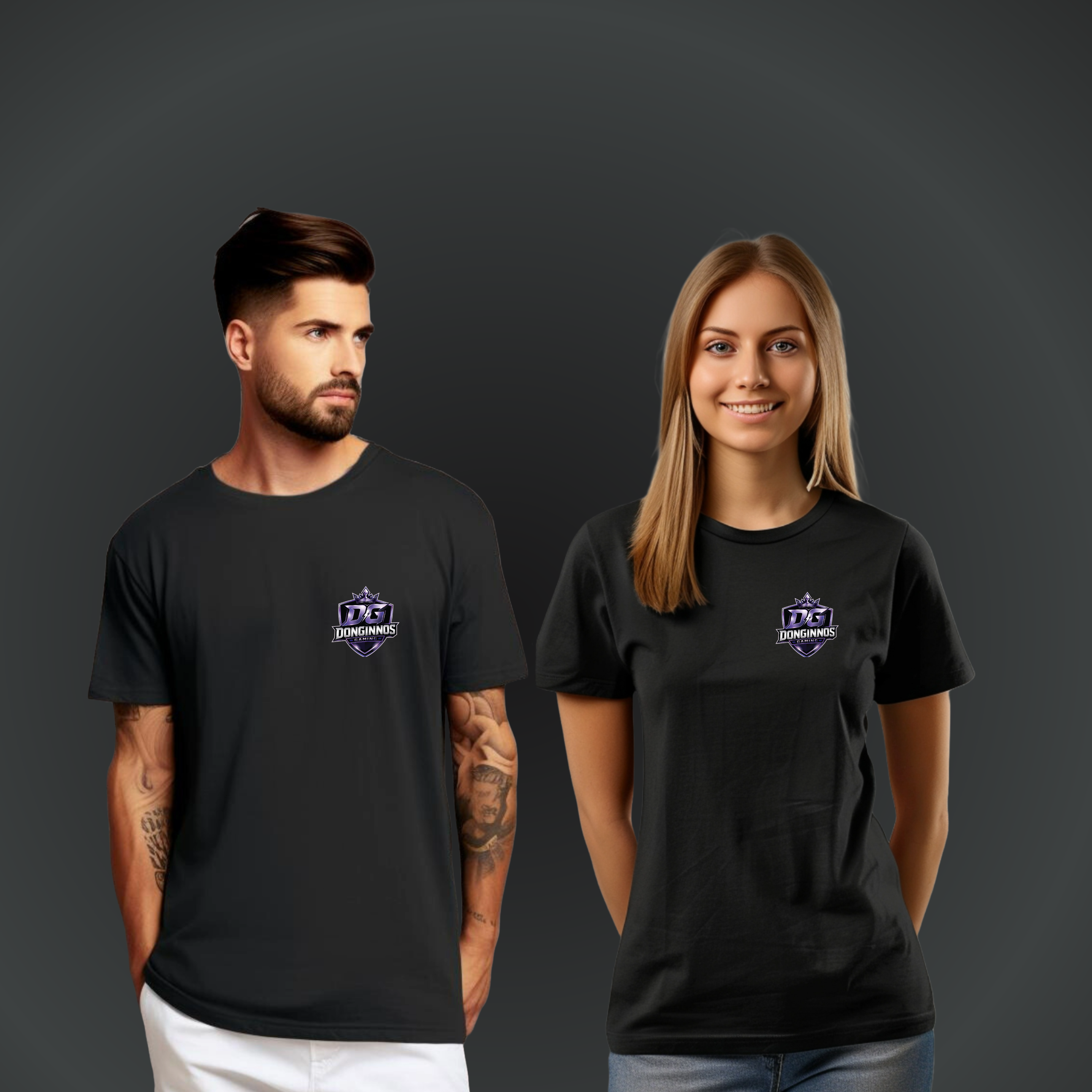 DonGinnos Tshirt Zwart (alleen borstlogo klein)