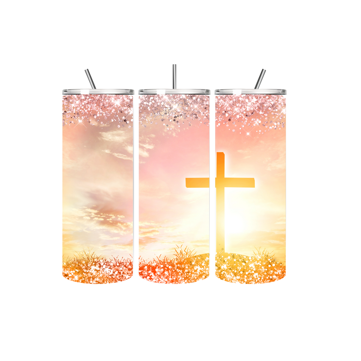 Faith Tumbler Roze Kruis